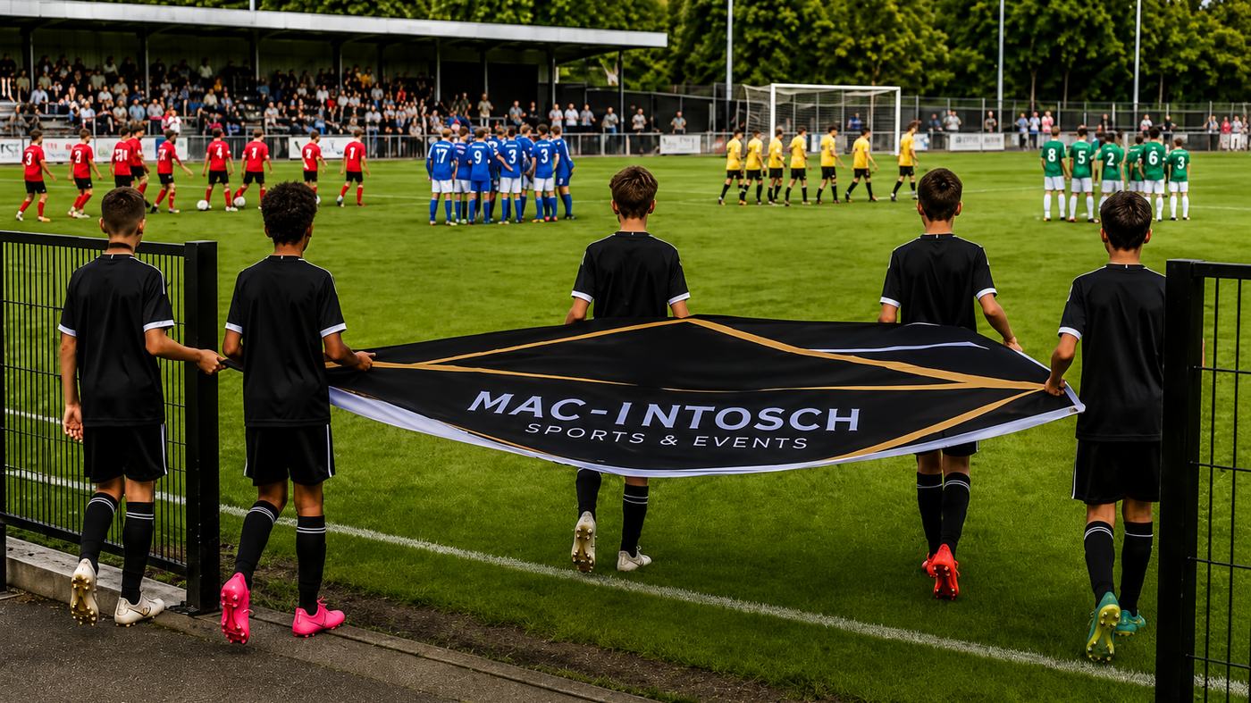 Verlicht voetbalveld